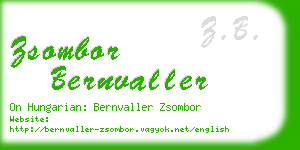 zsombor bernvaller business card